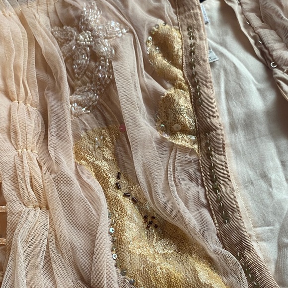 Embellished Corset Top in light pinkish/muted rose, with beading & sequins - Picture 12 of 14